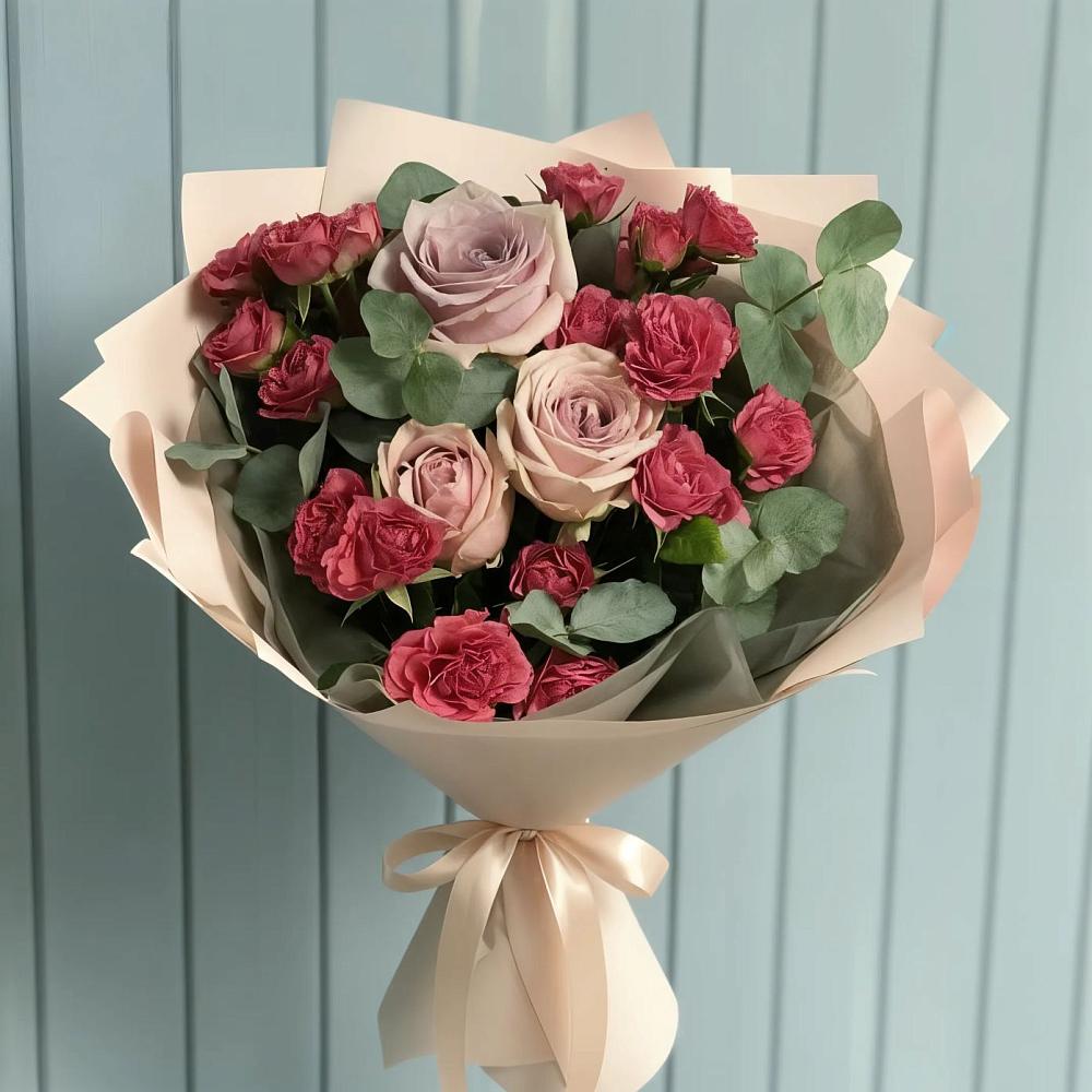 Букет цветов из: Гвоздики и Розы в Уни