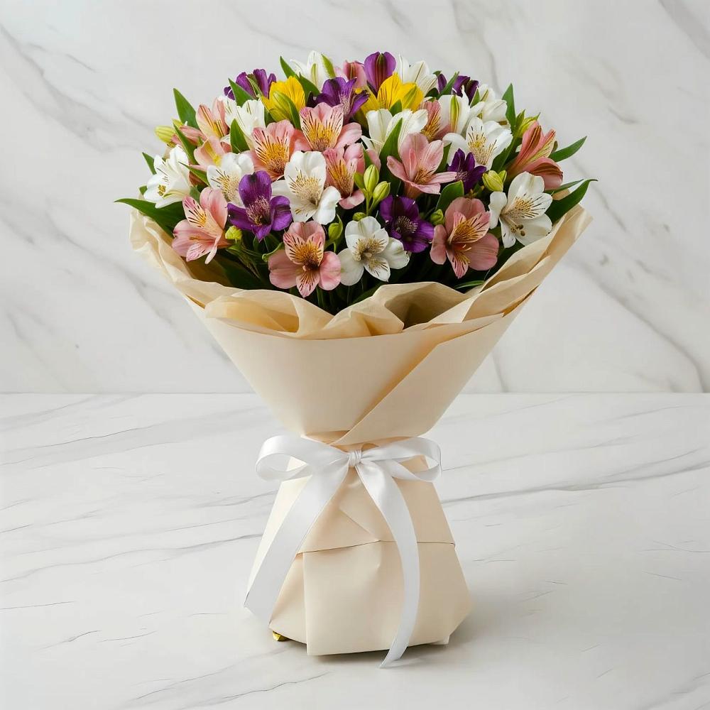 Букет цветов из: Альстромерии в Уни