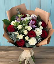 Букет цветов из:  Розы и Альстромерии в Уни