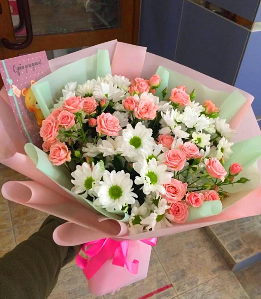 Букет цветов из: Розы и Хризантемы в Уни