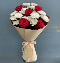 Букет цветов из:  Розы и Хризантемы в Уни