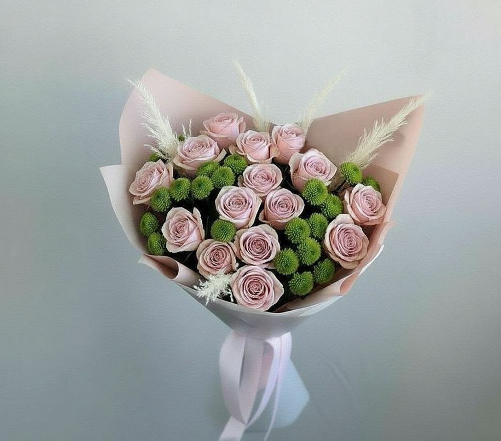 Букет цветов из: Розы и Хризантемы в Уни