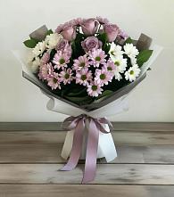 Букет цветов из:  Хризантемы и Розы в Уни