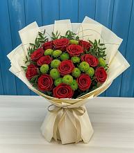 Букет цветов из:  Розы и Хризантемы в Уни