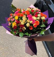 Букет Микс из разноцветных кустовых роз #REPLACE_PRED# Уни