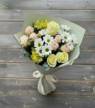 Букет цветов из:  Альстромерии, Розы и Хризантемы в Уни