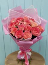 Букет 15 Розовых роз Равель в Уни