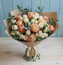 Букет цветов из:  Альстромерии и Розы в Уни